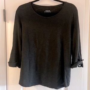 CHICOS 3/4 Roll Sleeve Top